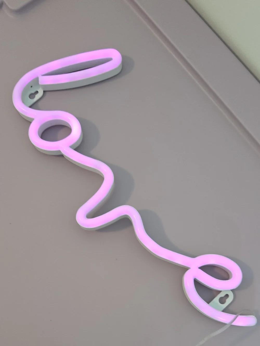Pink 'Love' LED Wall Light - Modern Home Wall Decor